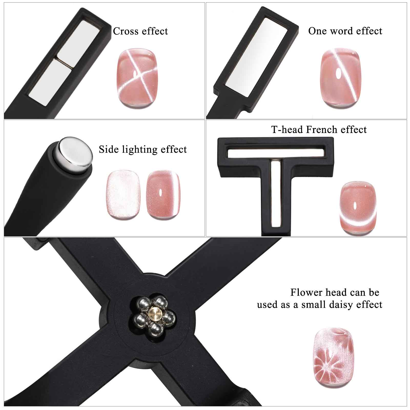 5 viename Nail Magnet Tool Patobulinti Nail Magnet Pens įrankiai