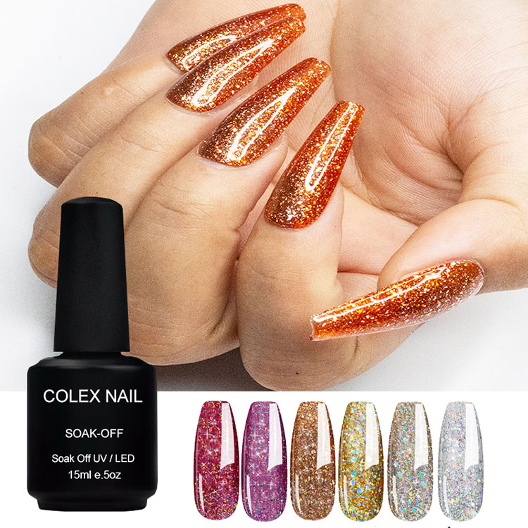 „Flash Diamond Colors“ blizgučių gelio nagų lakas